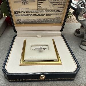 14 Kt white gold With round diamond 1.2 Ct size 6 1/2
